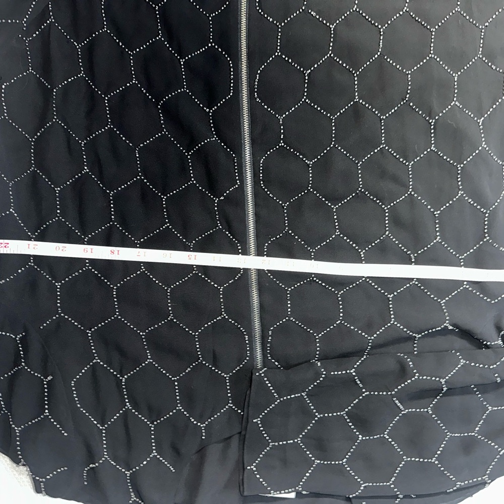 Chico's Black Hexagon Pattern Blazer - image 4